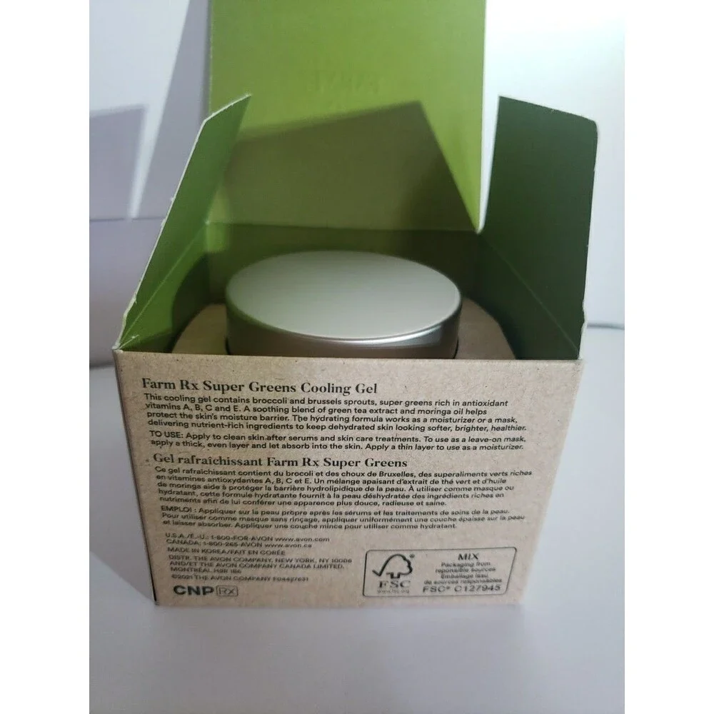 FarmX Super Greens Cooling Gel 90ml/3.04 OZ Brand New In Box!